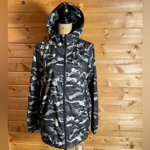 Nike Black and Gray Camouflage Utility Jacket